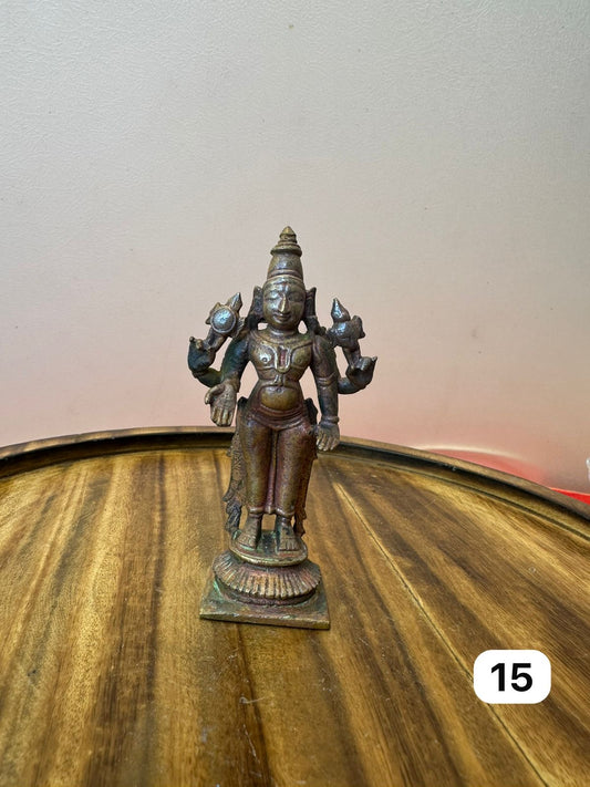 Standing Vishnu - Prasiddh Idols Presents Copper Idol Of Museum Replica