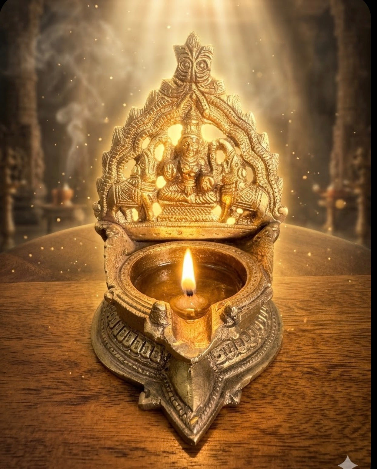 Gajalakshmi Deepa - Prasiddh idols presents Panchaloha Handcrafted Deepa