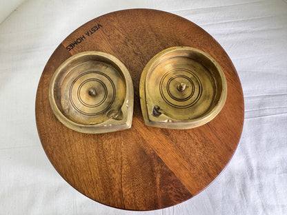 Tatte / Battalu Deepa/Deepam/Lamp - Prasiddh Idols Presents Panchaloha handcrafted plate lamp (set of 2 pcs)