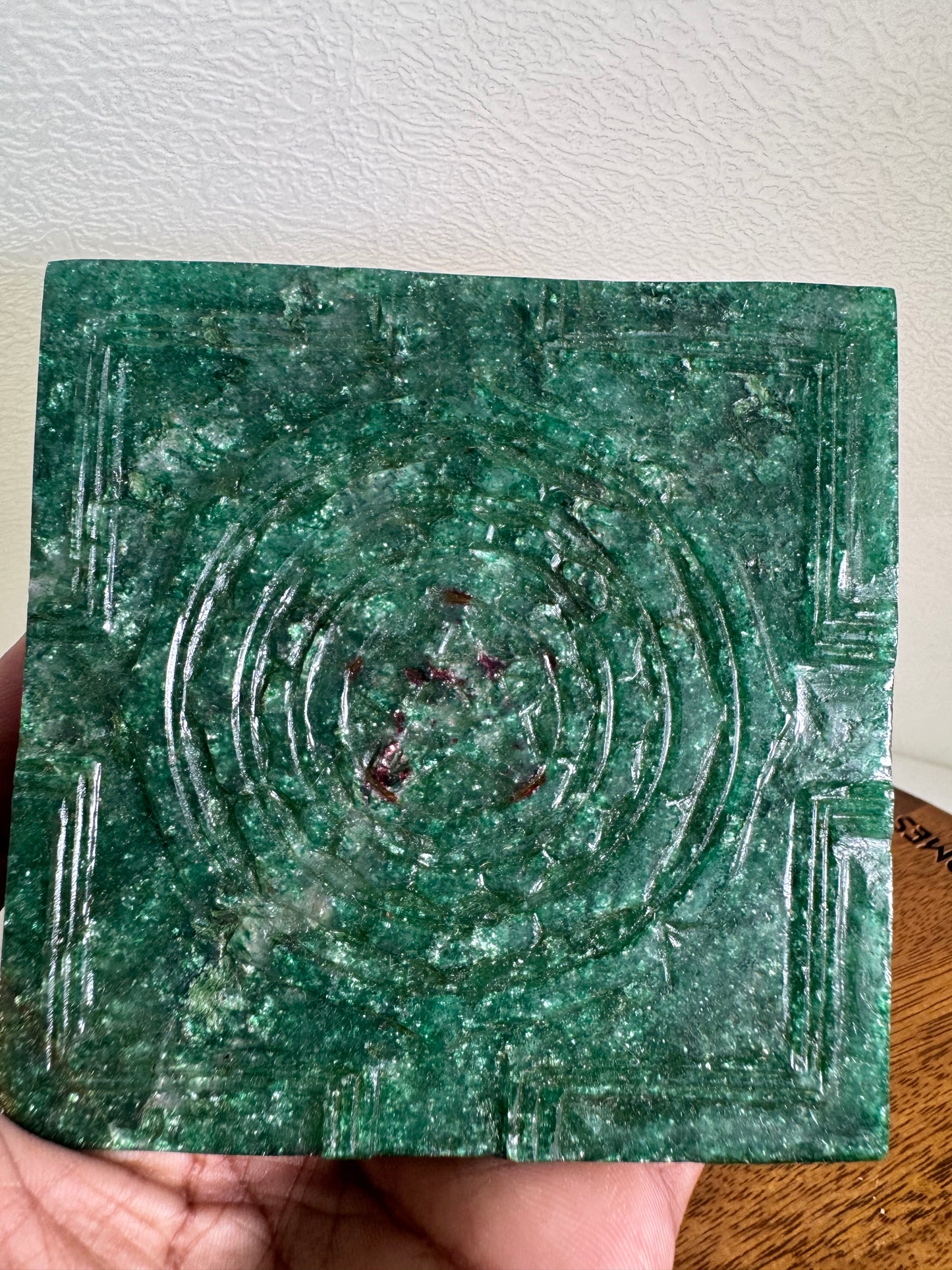 Rajashyamala Matangi SriYantra - Prasiddh idols presents Green Aventurine Stone
