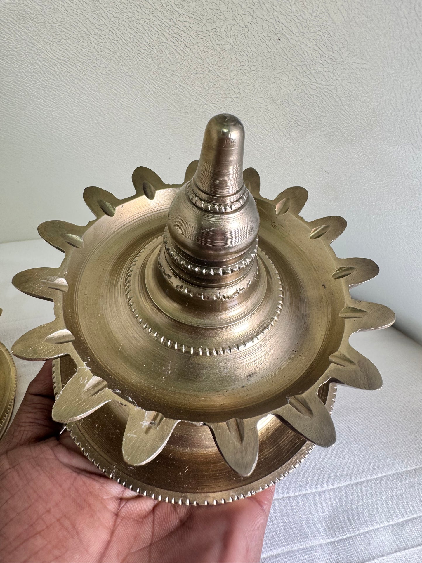 Shodasha deepam/16 Lamps/Deepam/Lamp - Prasiddh Idols Presents Panchaloha handcrafted shodasha lamp