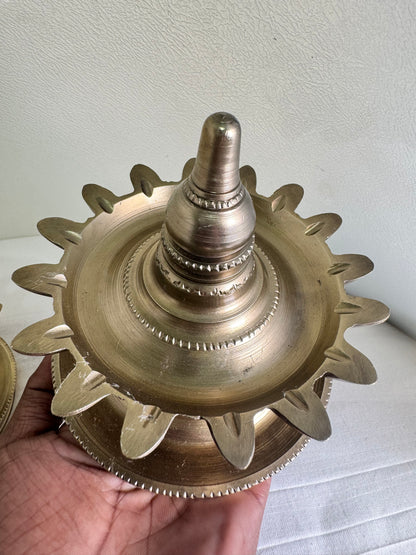 Shodasha deepam/16 Lamps/Deepam/Lamp - Prasiddh Idols Presents Panchaloha handcrafted shodasha lamp