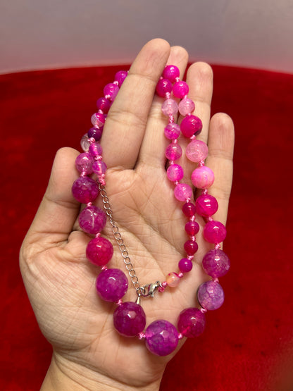 Natural Opal Pink Stone Mala