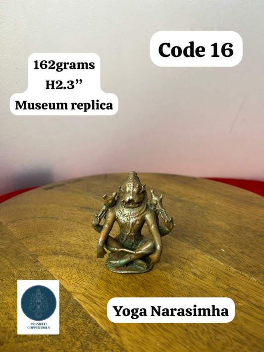 Yoga Narasimha Swamy - Prasiddh Idols Presents Copper Made Museum Replica Idol