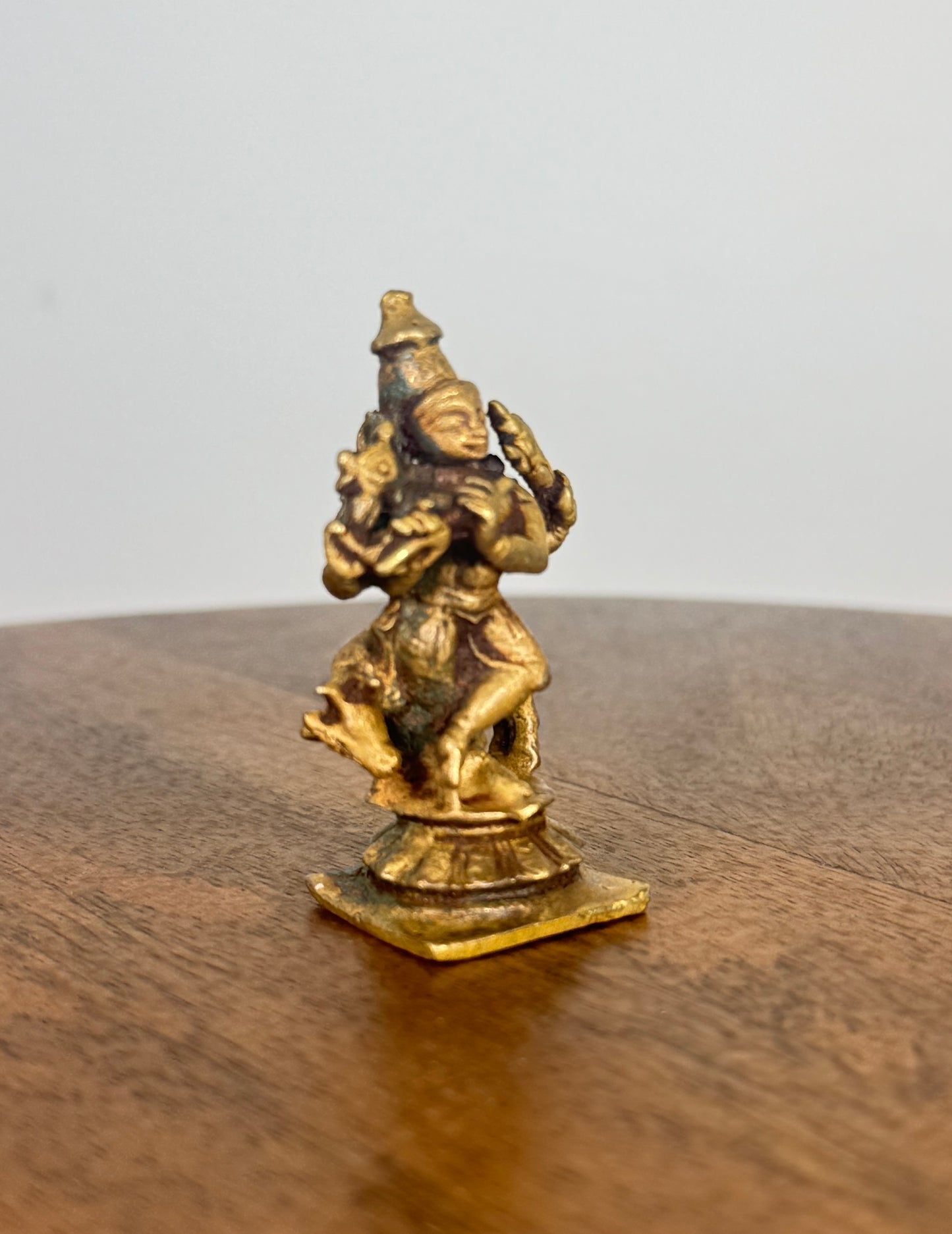 Miniature venugopala krishna - museum replicated panchaloha idol