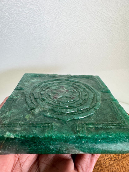 Rajashyamala Matangi SriYantra - Prasiddh idols presents Green Aventurine Stone