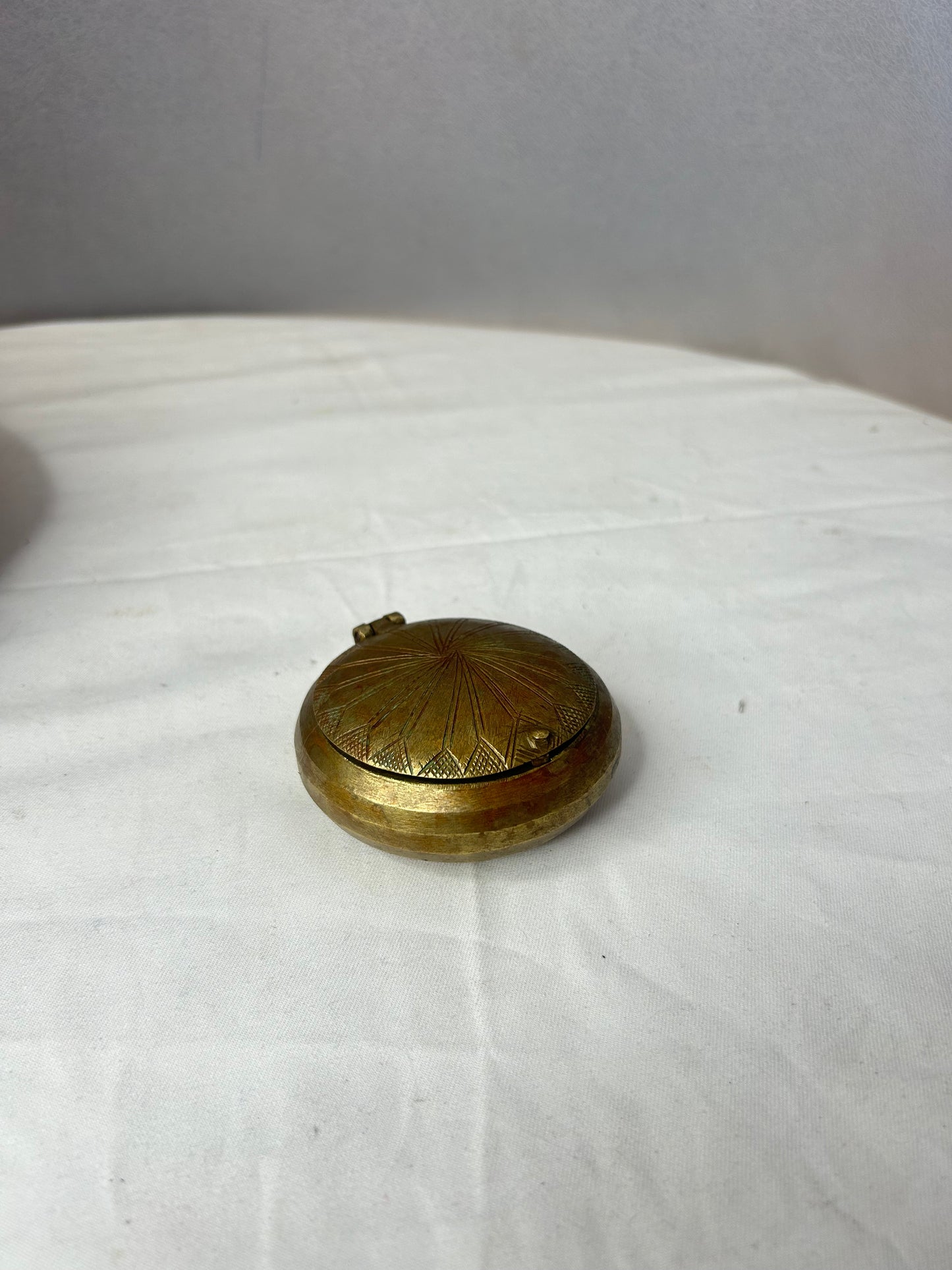 Vintage  brass made  jewelry  box