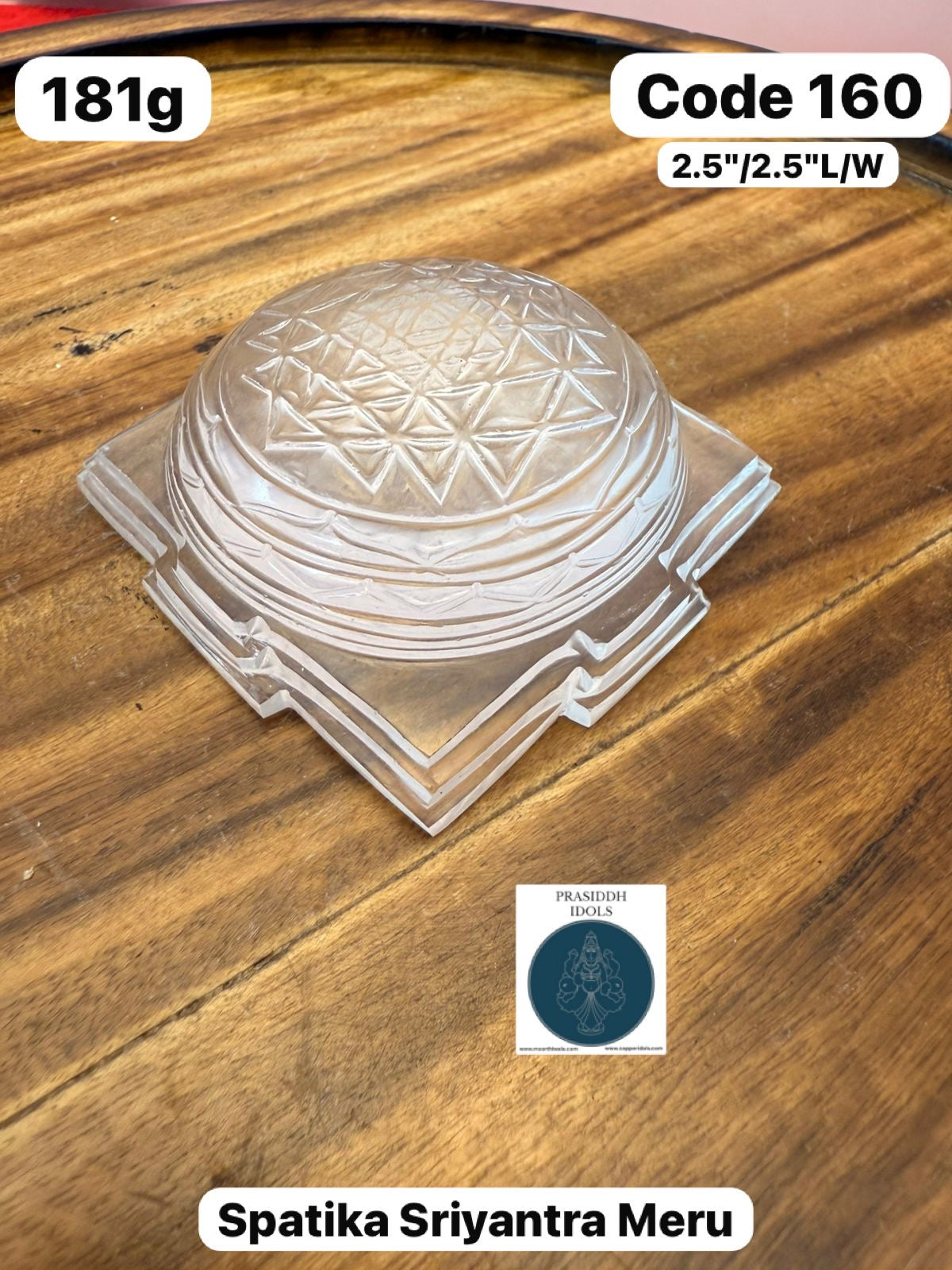 Spatika Sriyantra Meru - Prasiddh Idols Presents Meru Yantra