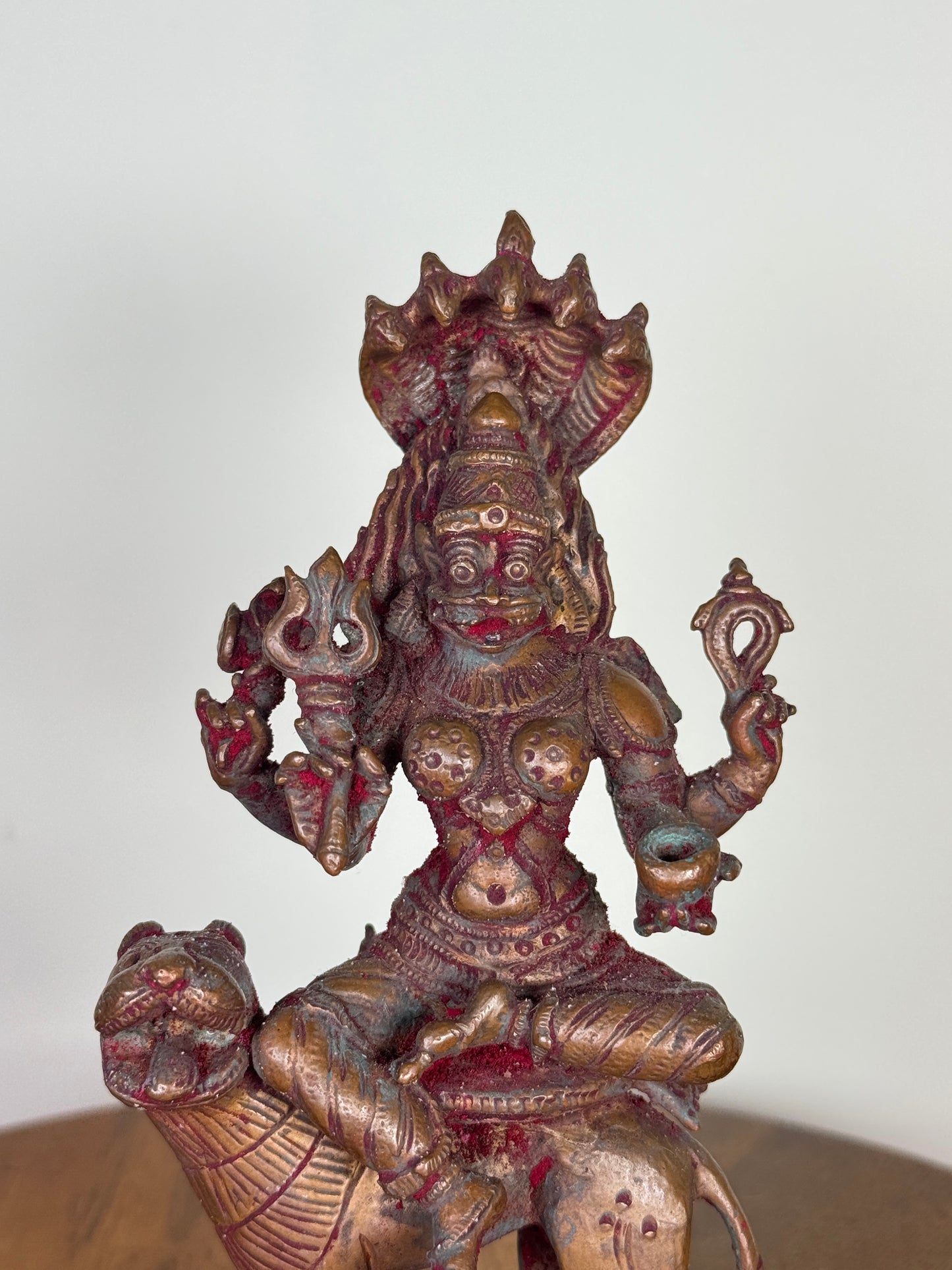 Pratyangira Devi - Museum replicated idol made of copper