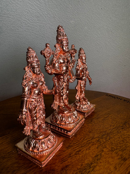 Srinivasa Parivar- Prasiddh idols present copper idol