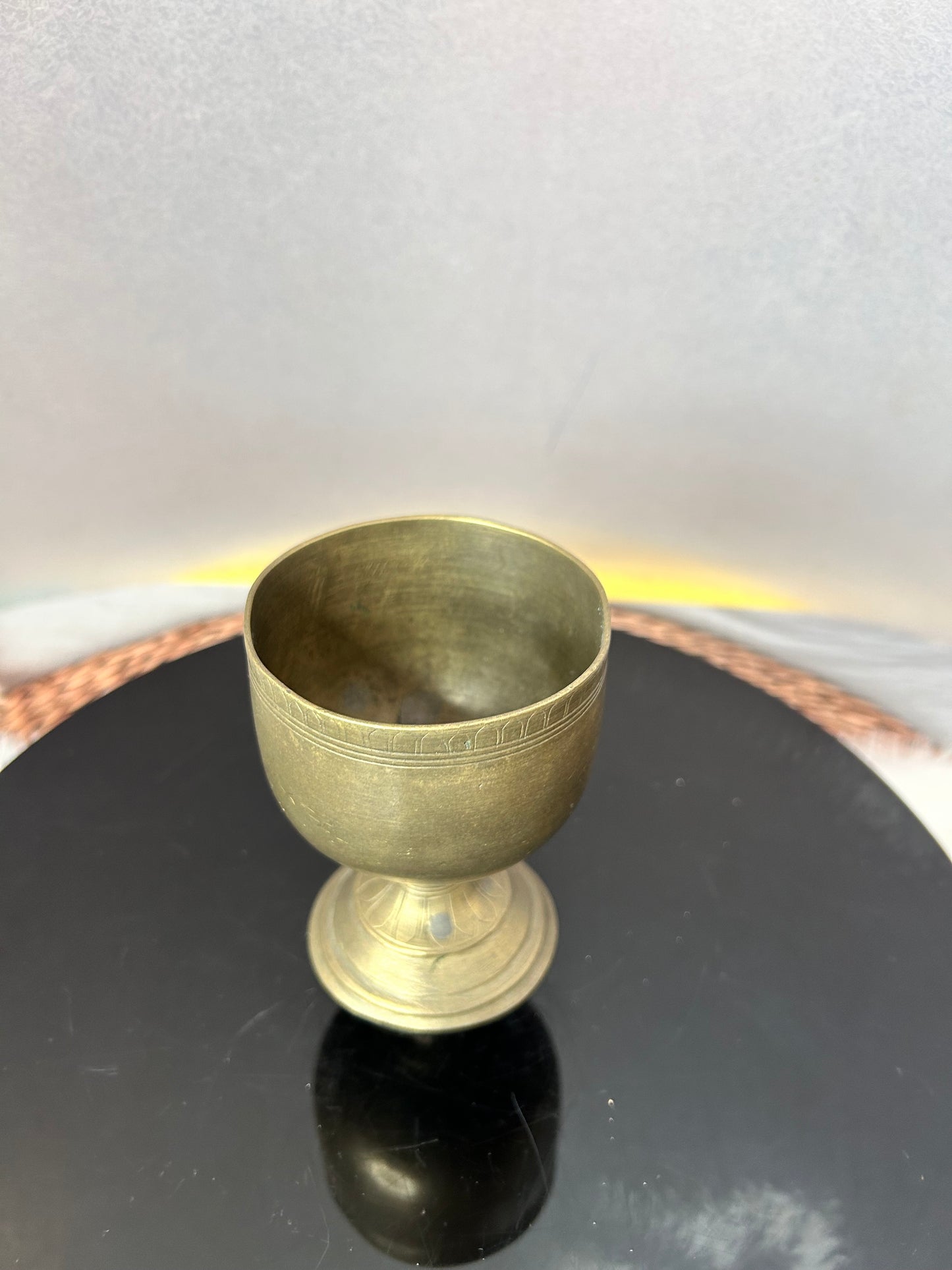 Vintage bronze cast tumbler
