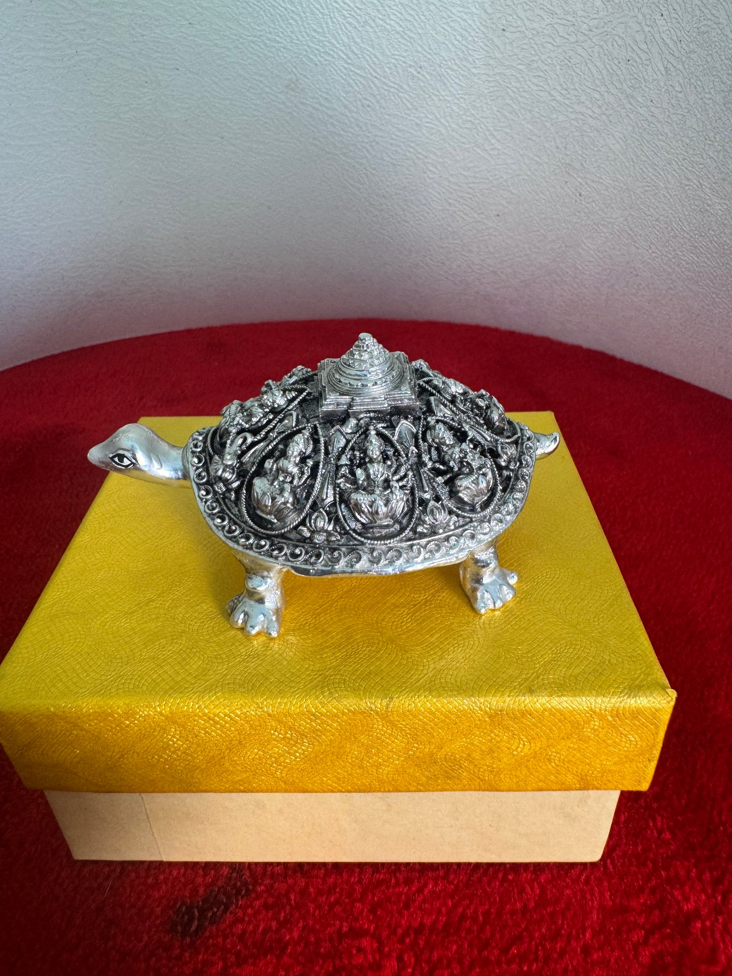 Astalakshmi Meru SriYantra - Prasiddh idols presents resin made silver polished idol