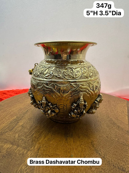 Brass Dashavatara Chombu - Prasiddh Idols Presents Kalasha