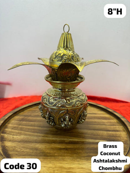 Brass Coconut Ashtalakshmi Chombu