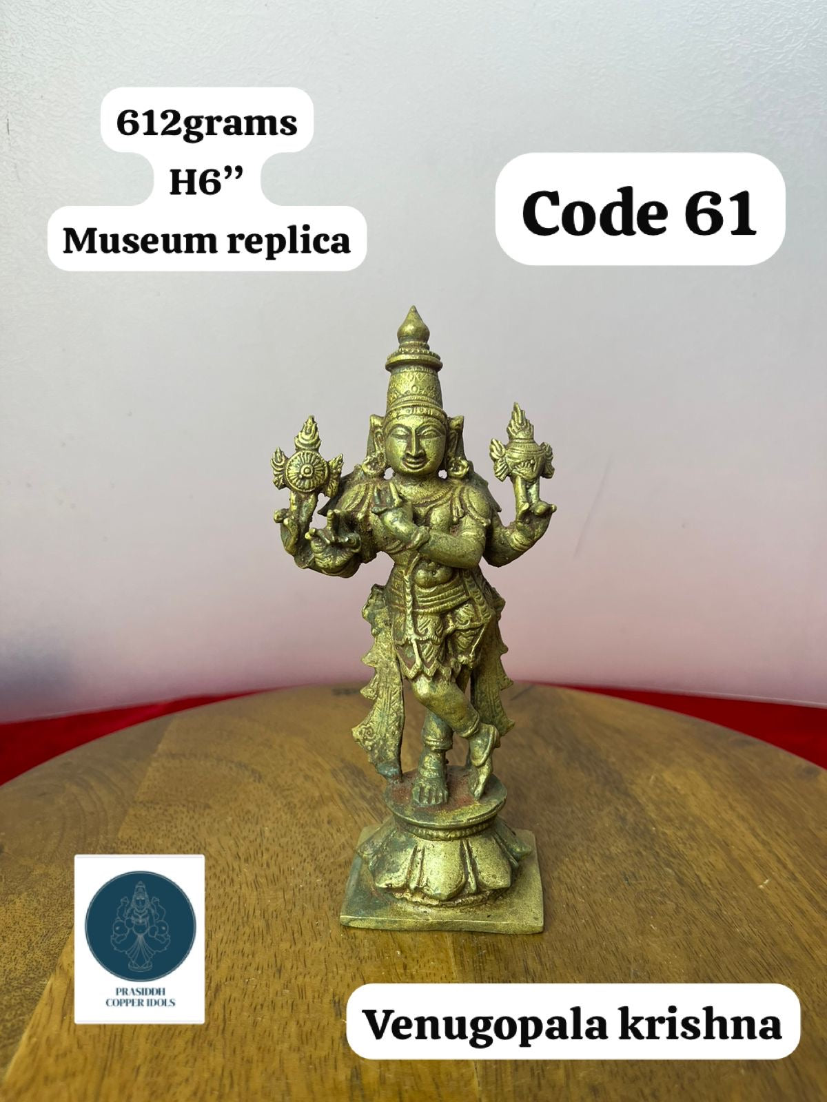 Venugopala Krishna - Prasiddh Idols Presents Panchaloha Made Museum Replica Idol