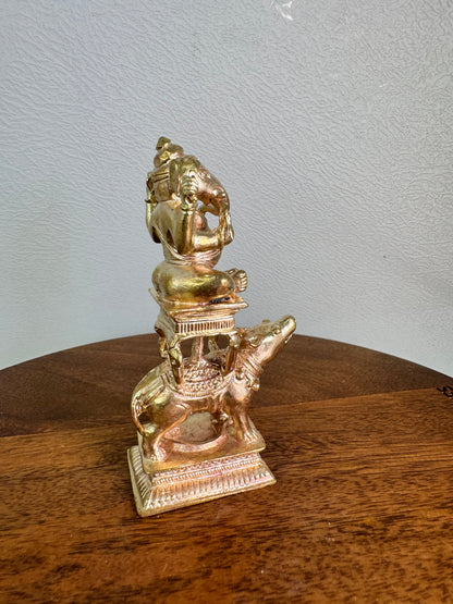 Ganesha Sitting On Moshika Vahana - prasiddh idols presents Panchaloha idol