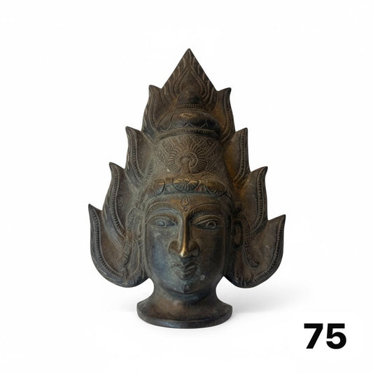 Vintage bronze cast yallamma devi muka