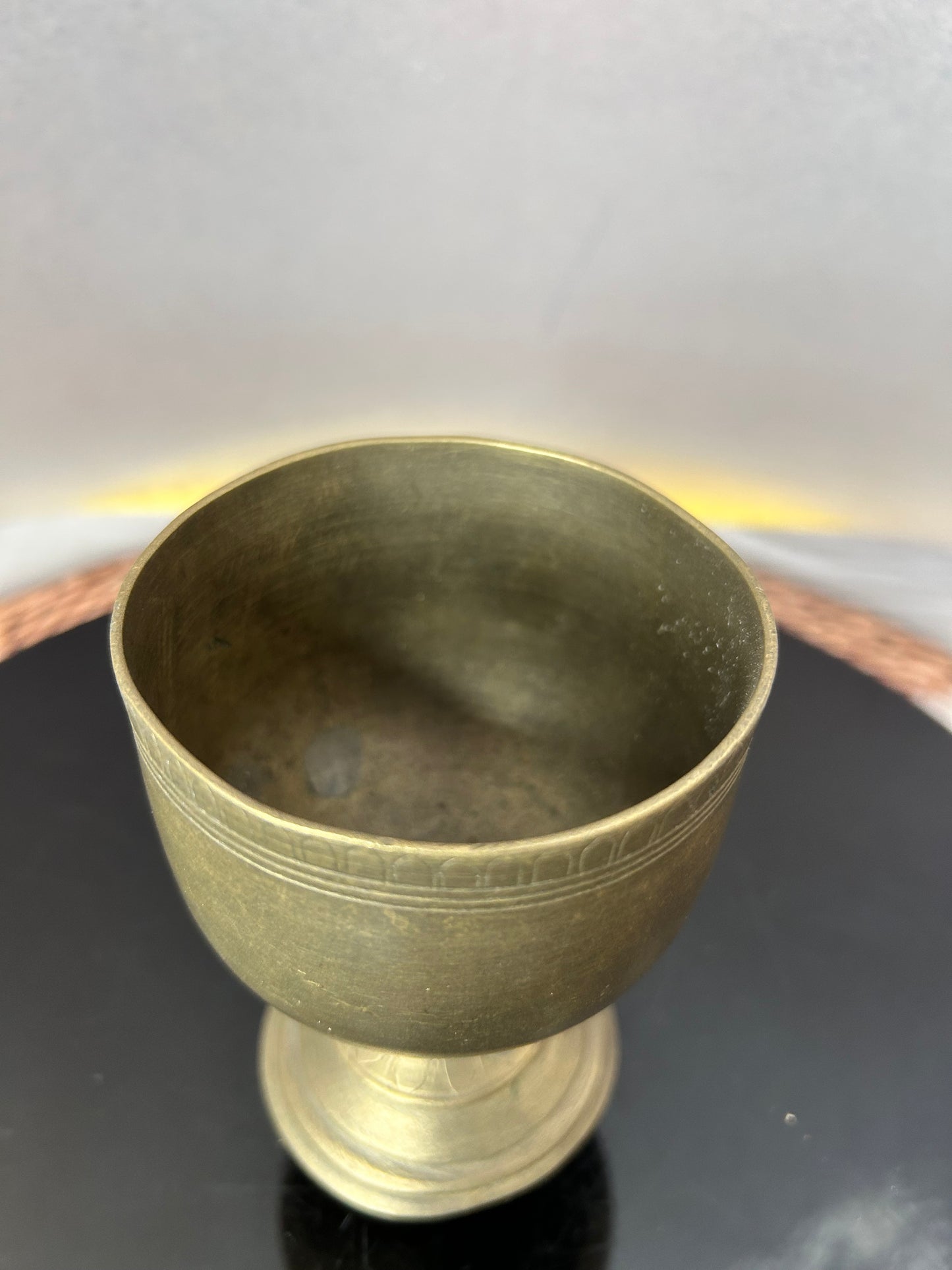 Vintage bronze cast tumbler