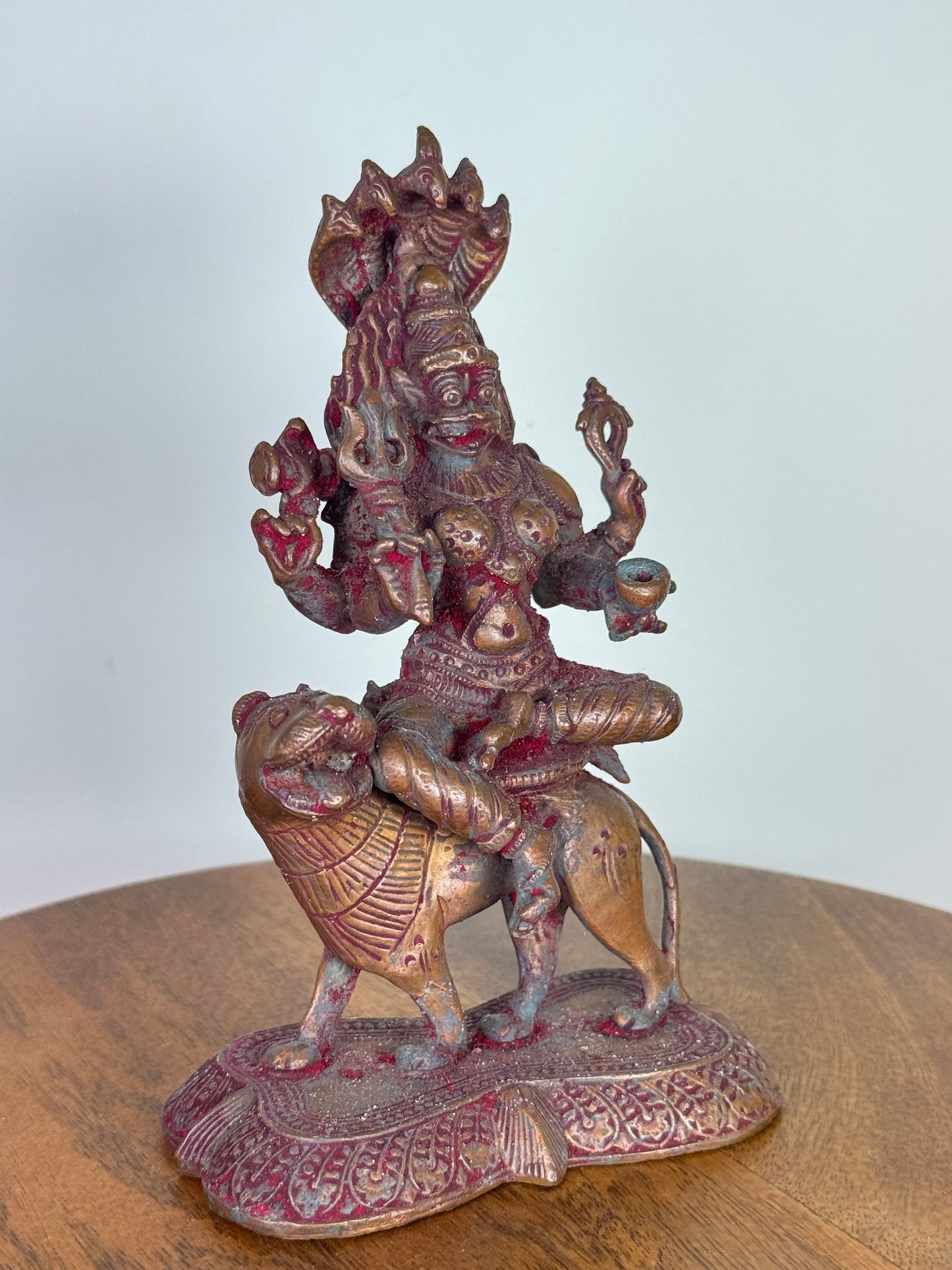 Pratyangira Devi - Museum replicated idol made of copper