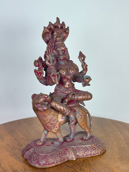 Pratyangira Devi - Museum replicated idol made of copper