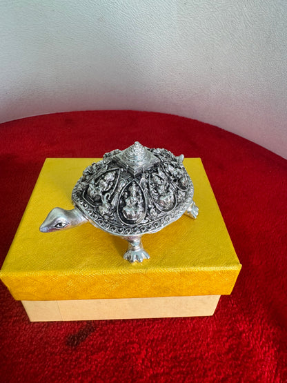 Astalakshmi Meru SriYantra - Prasiddh idols presents resin made silver polished idol