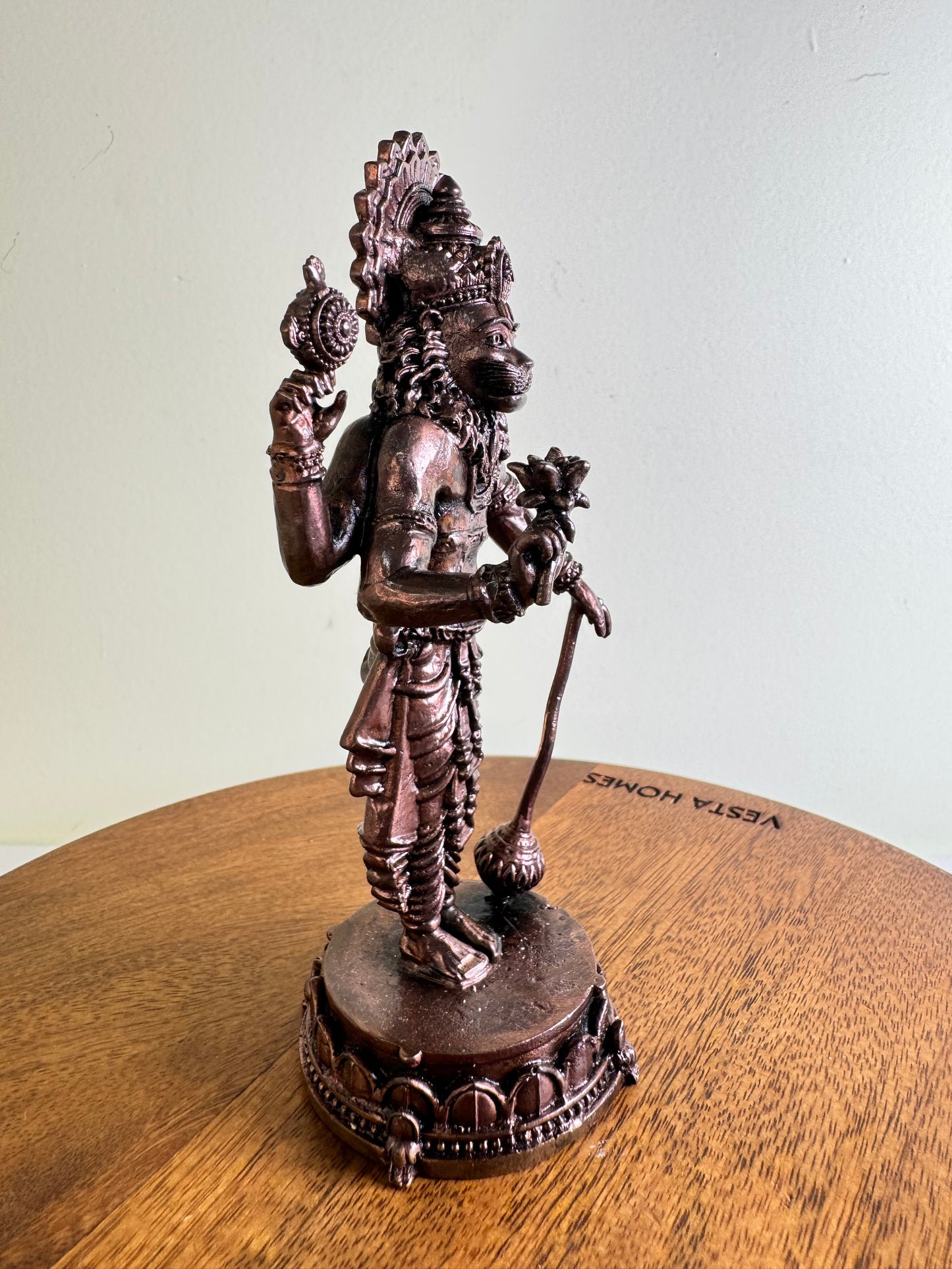 Standing Narasimha Swamy - Prasiddh idols presents Copper Made Polished idol