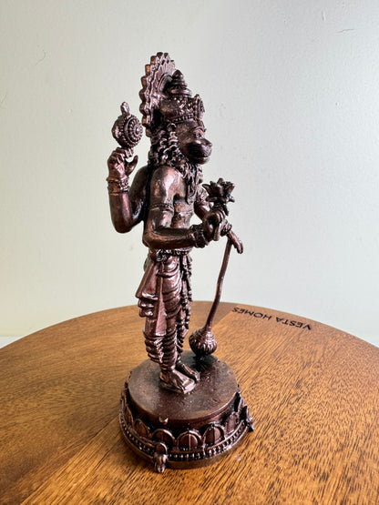 Standing Narasimha Swamy - Prasiddh idols presents Copper Made Polished idol