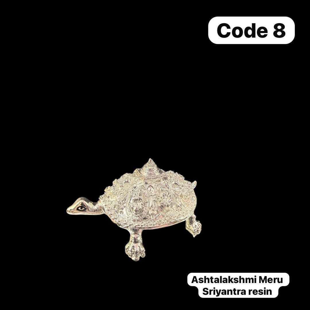 Astalakshmi Meru SriYantra - Prasiddh idols presents resin made silver polished idol