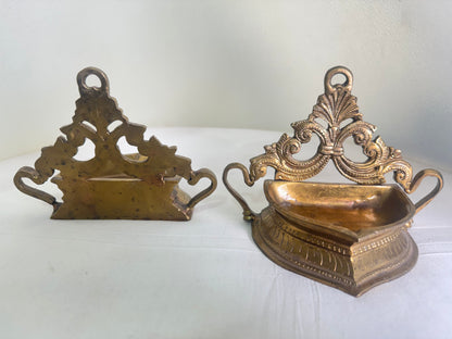 Leaf Lamp/Deepam/Lamp/ - Prasiddh Idols Presents Panchaloha lamp (Set of 2)