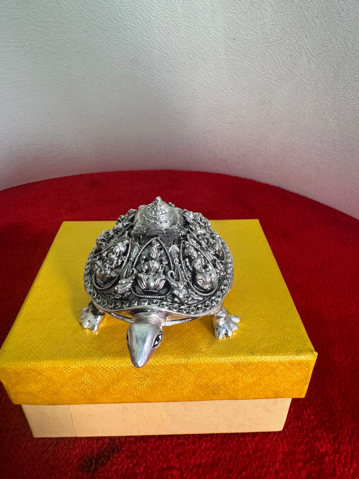 Astalakshmi Meru SriYantra - Prasiddh idols presents resin made silver polished idol