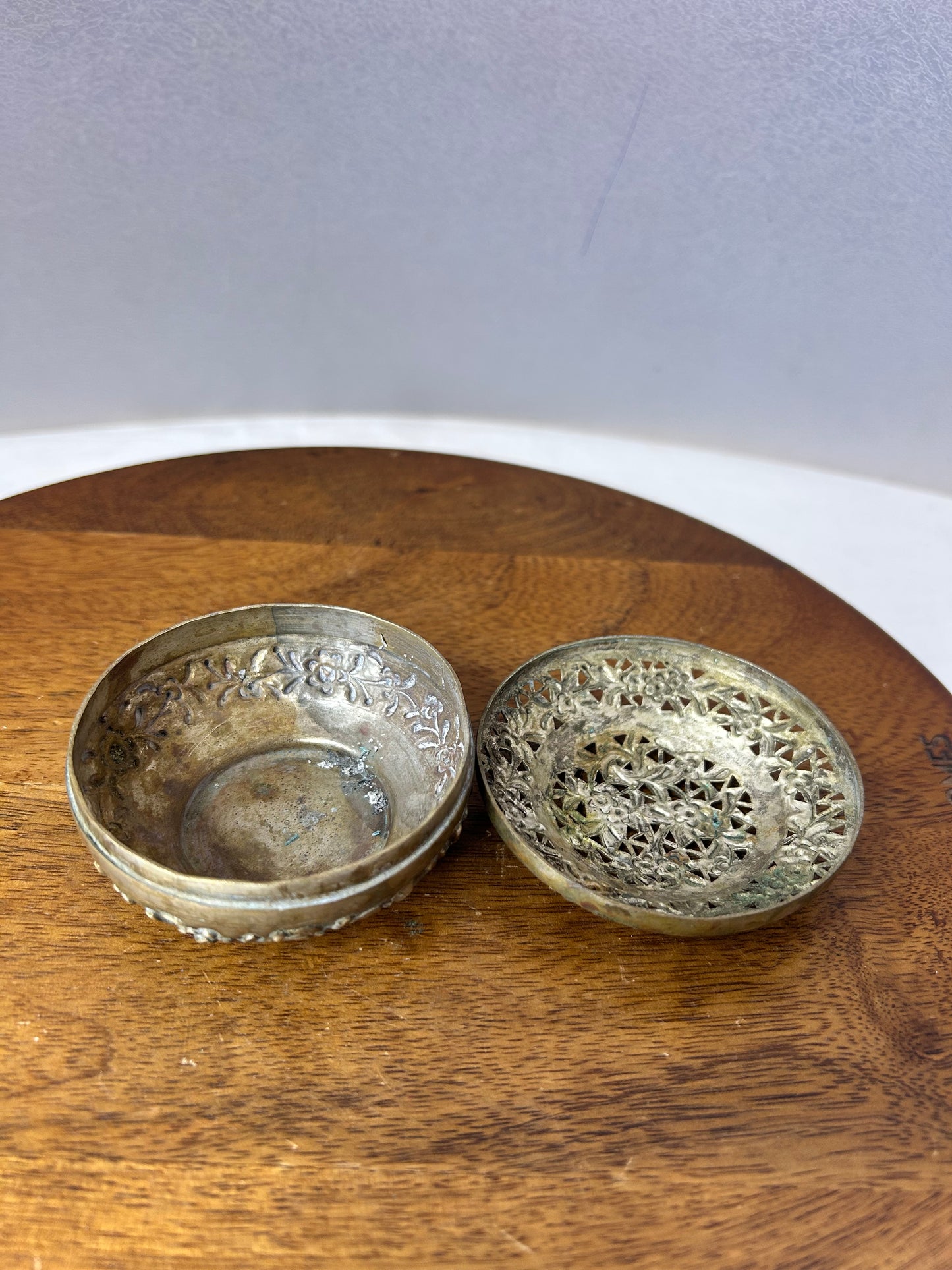 Brass made miniature jali cut jewellery box