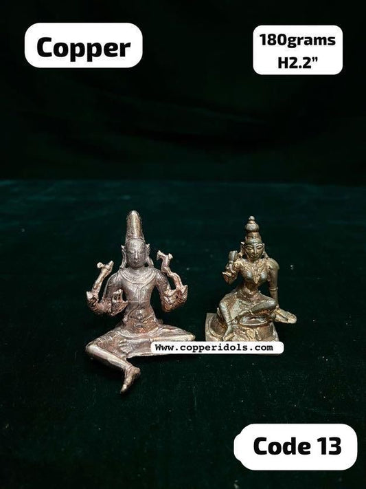 Sitting Shiva Parvathi - Prasiddh Idols Presents Copper Idol