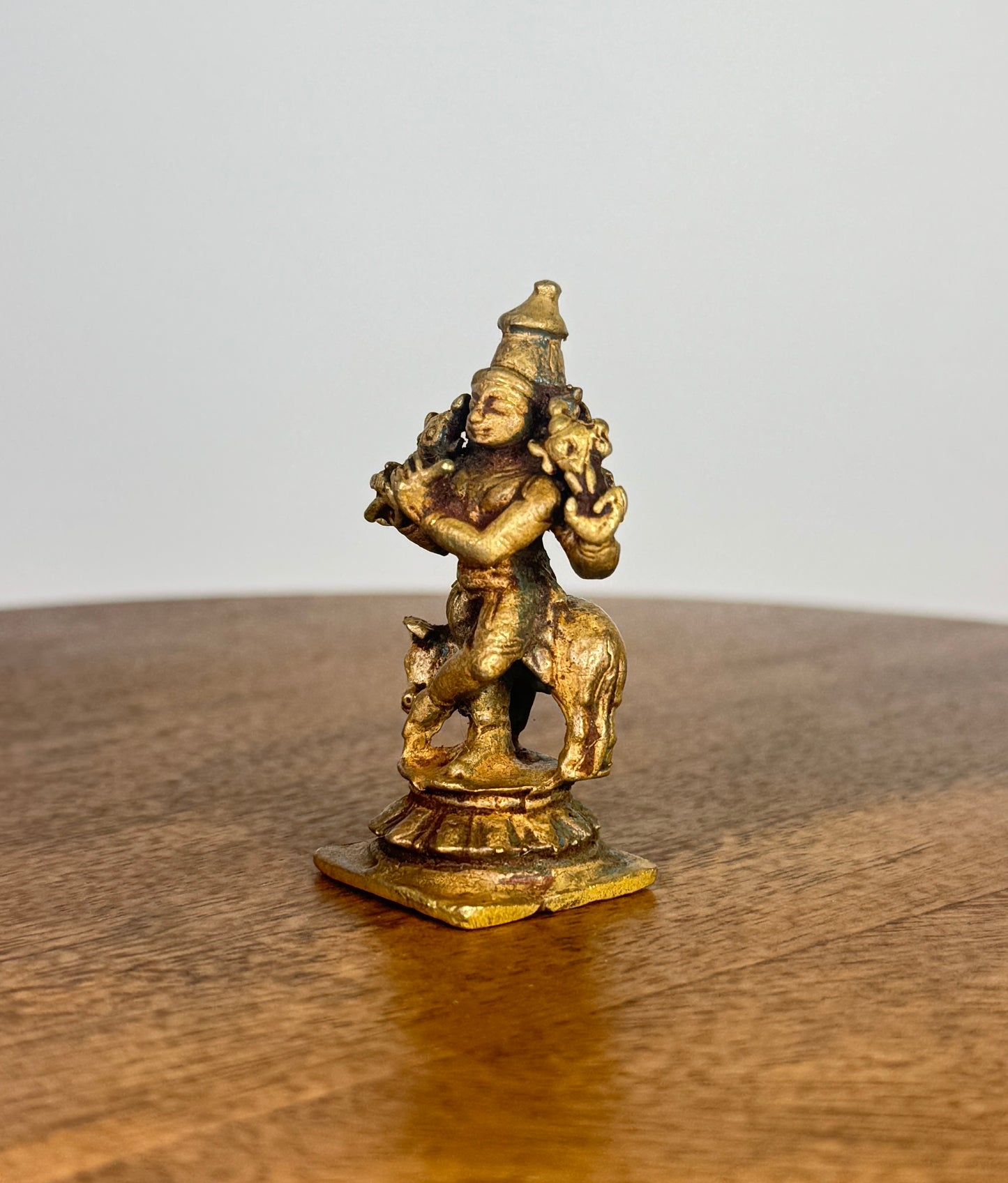 Miniature venugopala krishna - museum replicated panchaloha idol