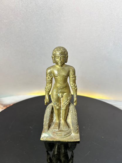 Vintage bronze made mahaveera idol