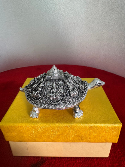 Astalakshmi Meru SriYantra - Prasiddh idols presents resin made silver polished idol