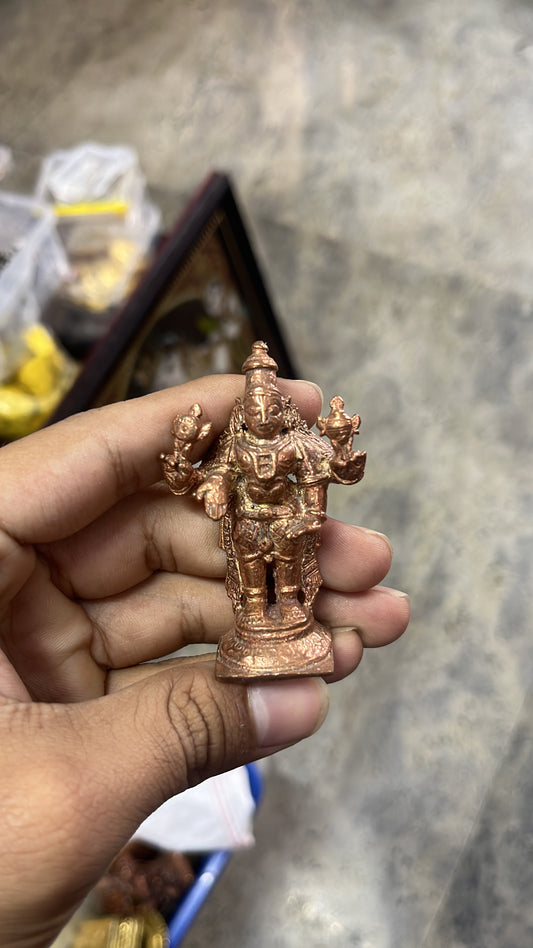 Copper made srinivasa idol