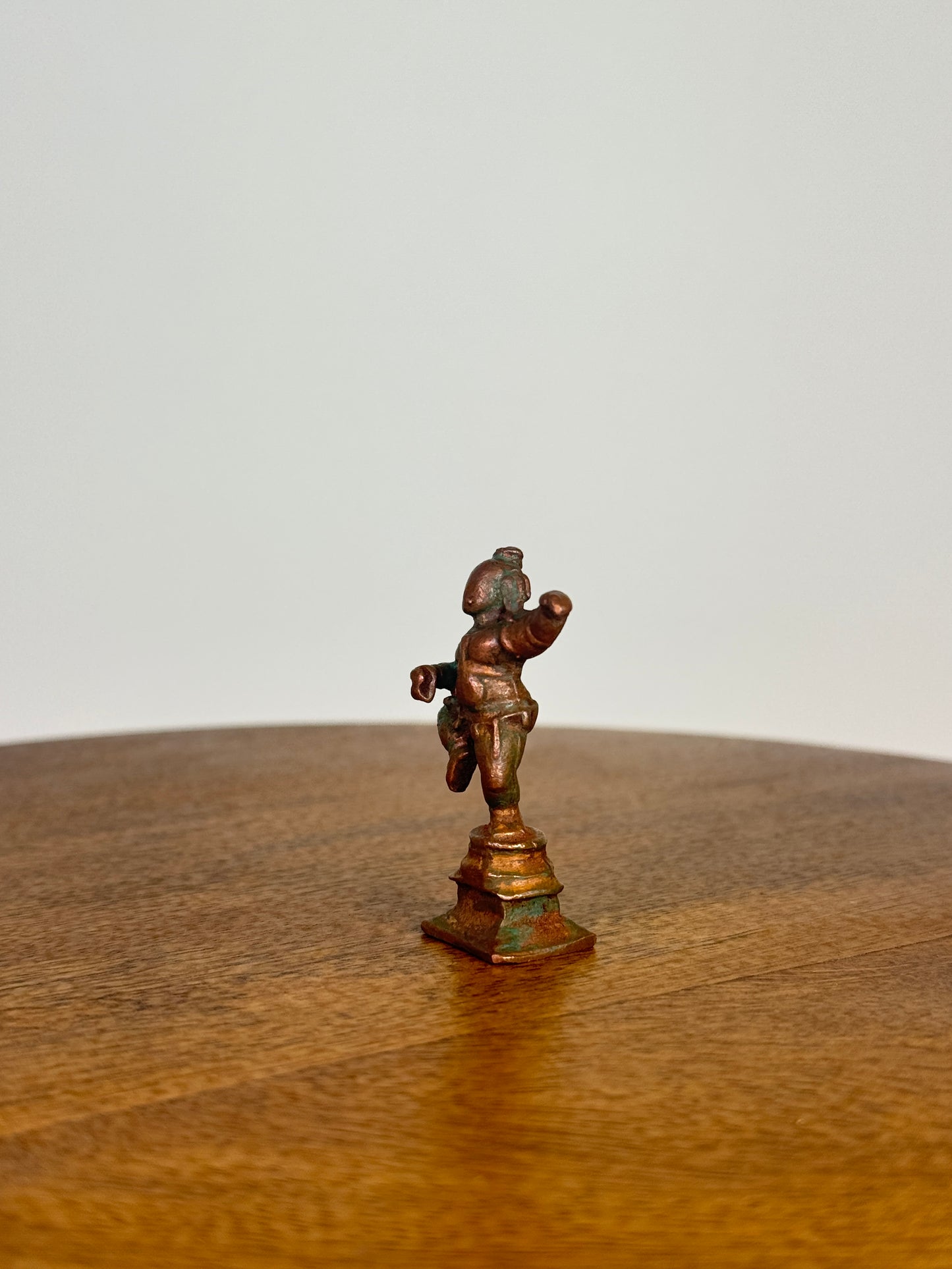 Miniature butter ball krishna - museum replicated copper idol