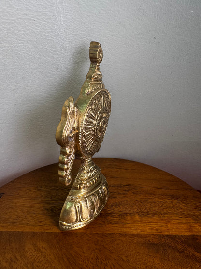 Shanku Chakra Stand - Prasiddh idols presents Panchaloha handcrafted item