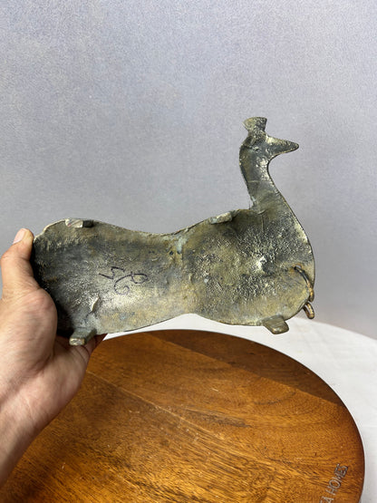 Vintage Brass made peacock themed vegetable cutter