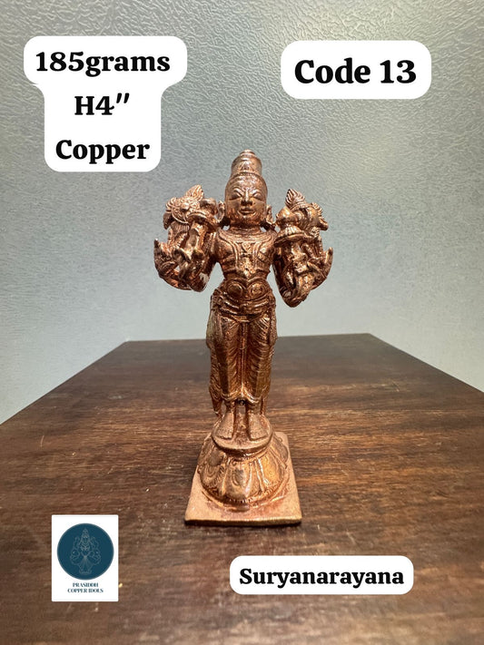 Standing surya Narayana swamy - Prasiddh Idols Presents Copper Idol