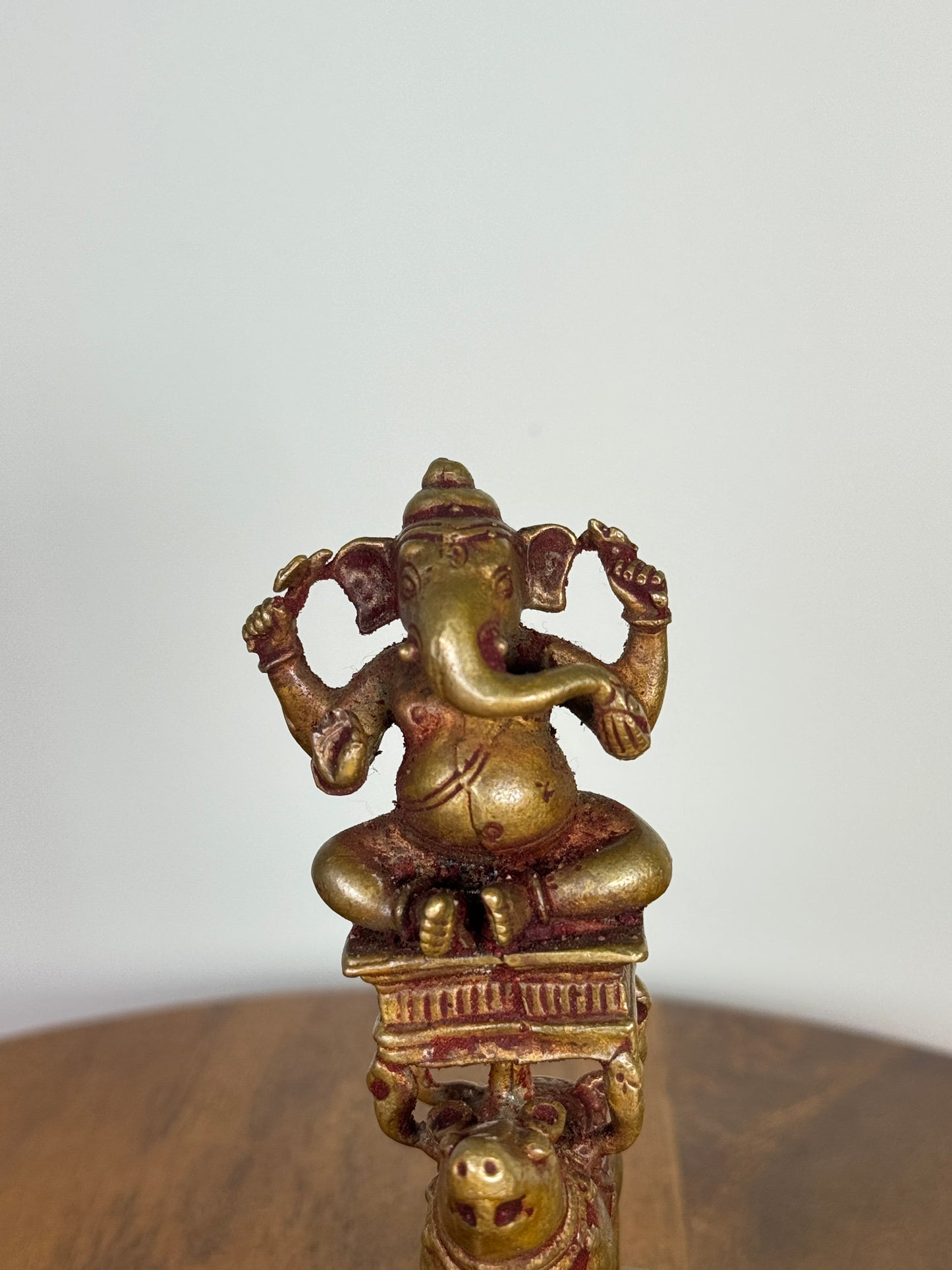Lord Ganesha on Mooshika Vahana - Museum replicated copper idol