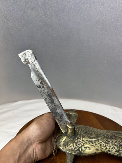 Vintage Brass made peacock themed vegetable cutter