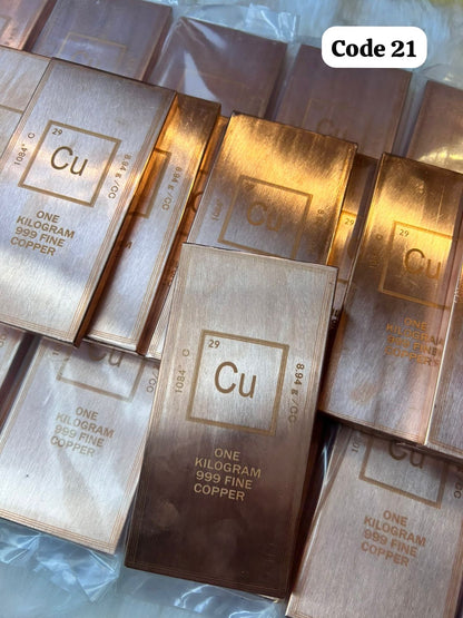 Fine 999 Copper Bar 1kg only at Prasiddh copper idols