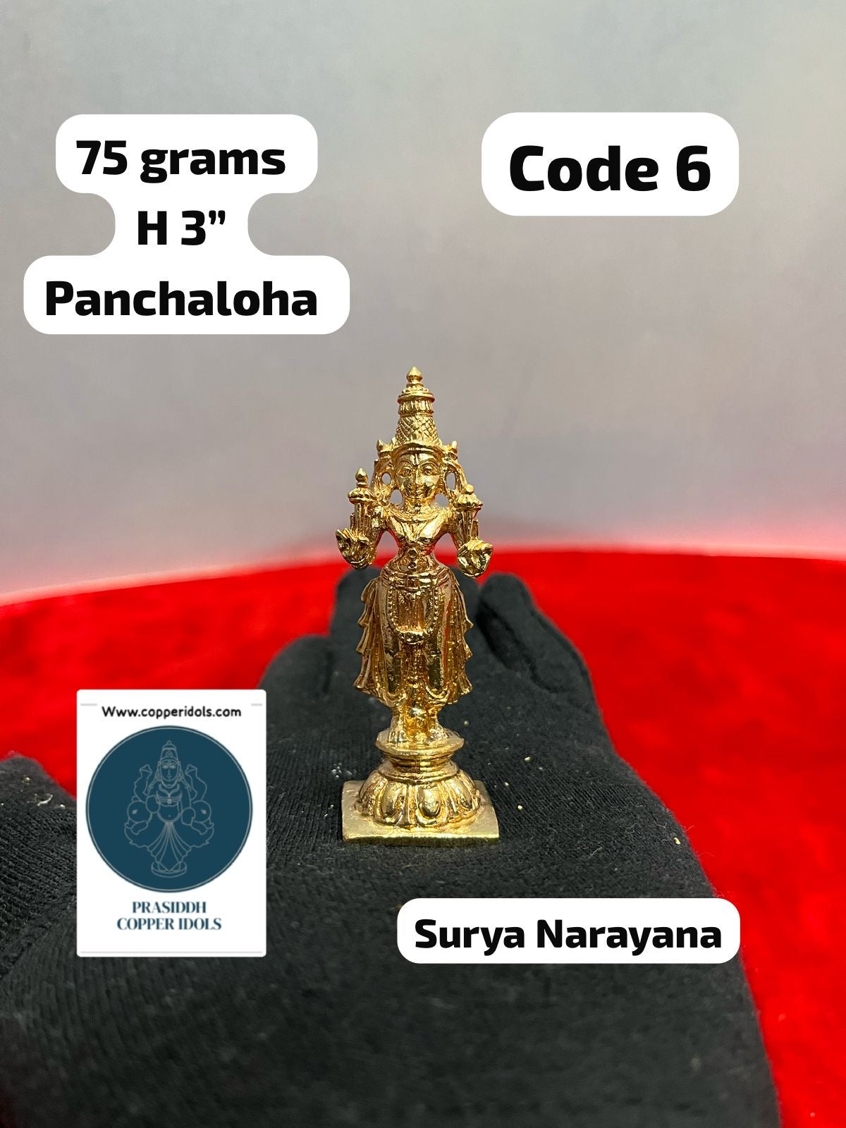 Standing Surya Narayana Swamy - Prasiddh Idols Presents Panchaloha Idol