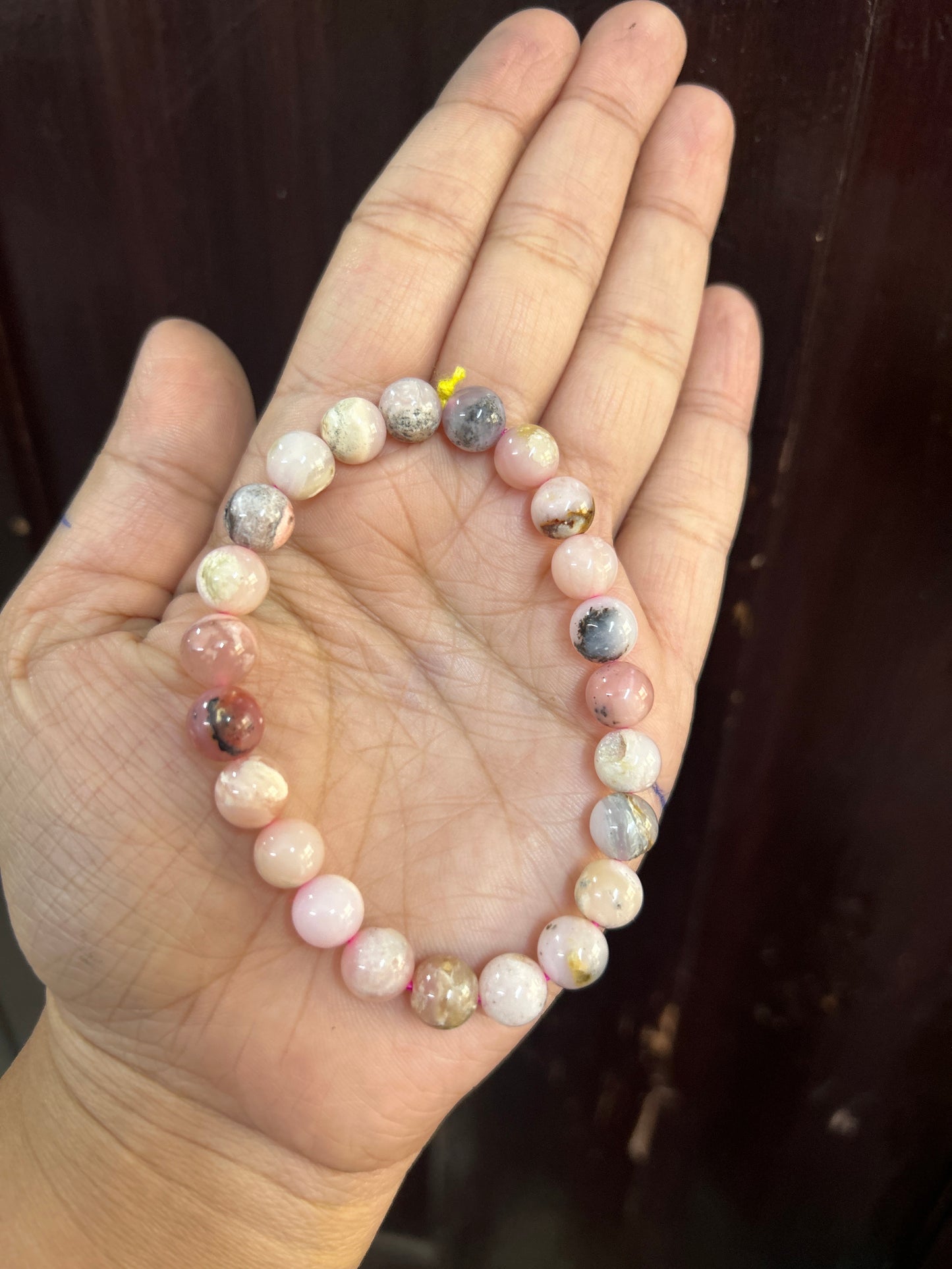 Pink opal bracelet