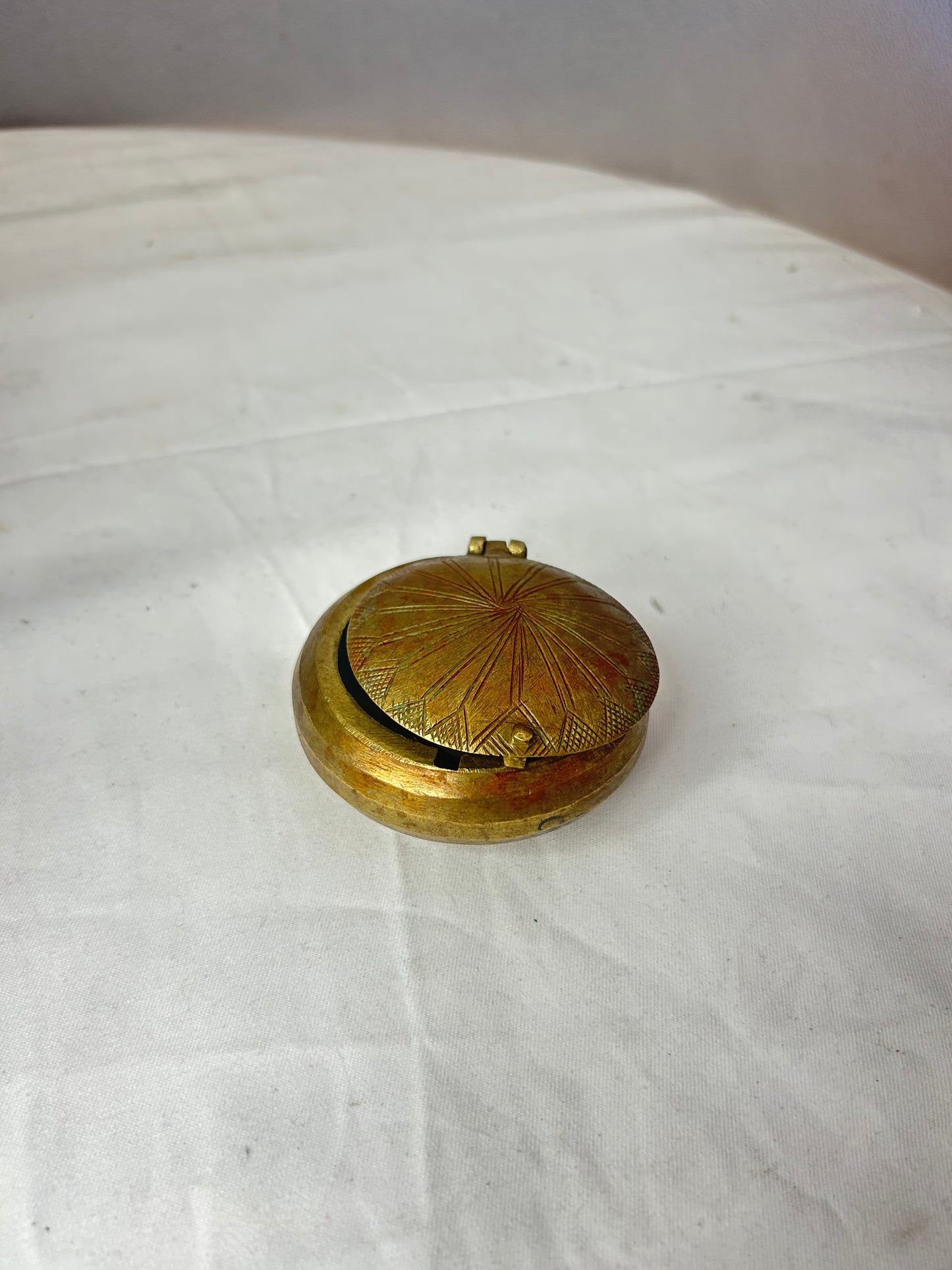 Vintage  brass made  jewelry  box