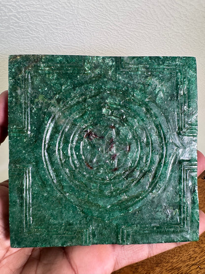 Rajashyamala Matangi SriYantra - Prasiddh idols presents Green Aventurine Stone