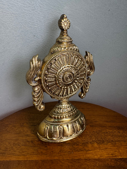 Shanku Chakra Stand - Prasiddh idols presents Panchaloha handcrafted item