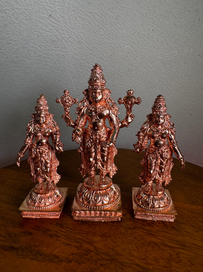 Srinivasa Parivar- Prasiddh idols present copper idol