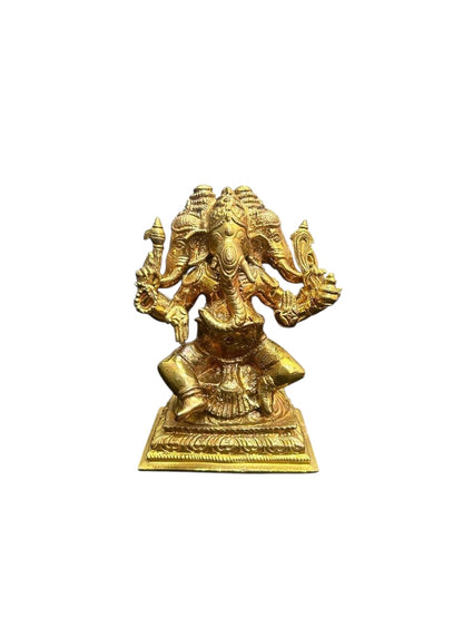 Trimukha Ganapati - Prasiddh Idols Presents Panchaloha Idol (Custom Made)